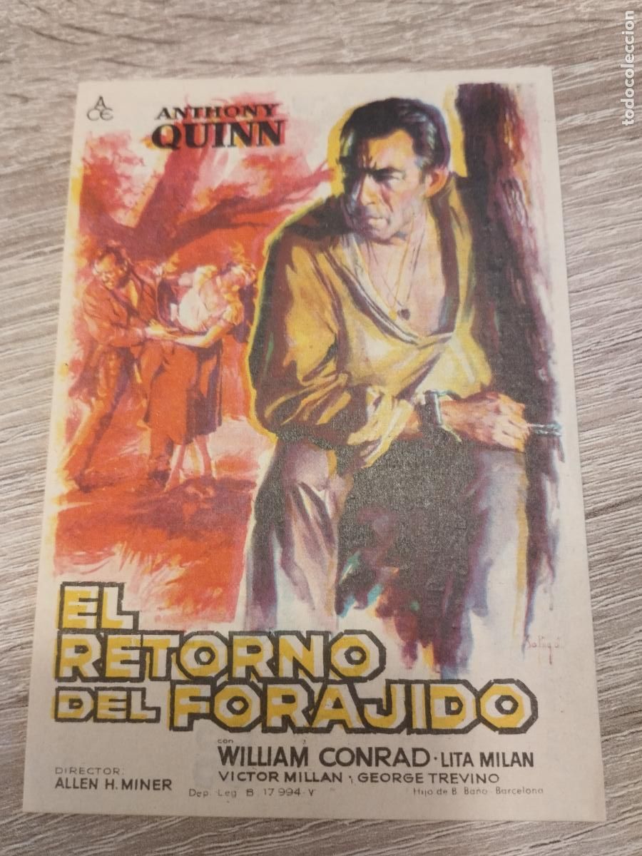 Kino: SEV. PROGRAMA DE CINE. EL RETORNO DEL FORAJIDO. CON ANTHONY QUINN. CINE MARIN. TERUEL.