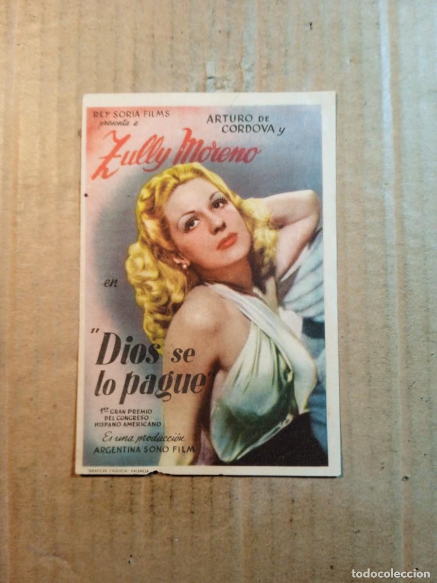  Flyers Publicitaires de films Anciens: FOLLETO DE MANO CON PUBLICIDAD DIOS SE LO PAGUE