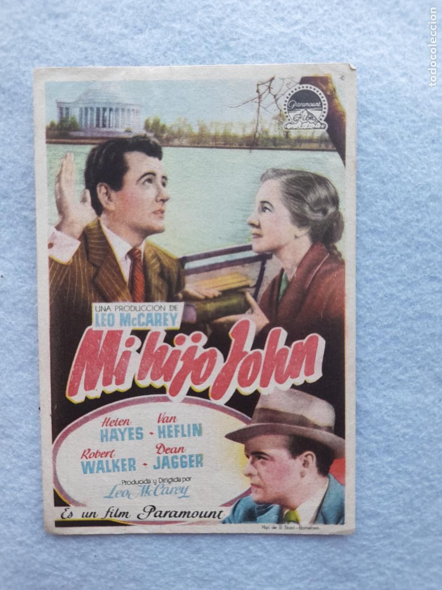 Cine: Ni Hijo John. Elen Hayes. Van Heflin. Robert Walker. A&ntilde;o 1954.
