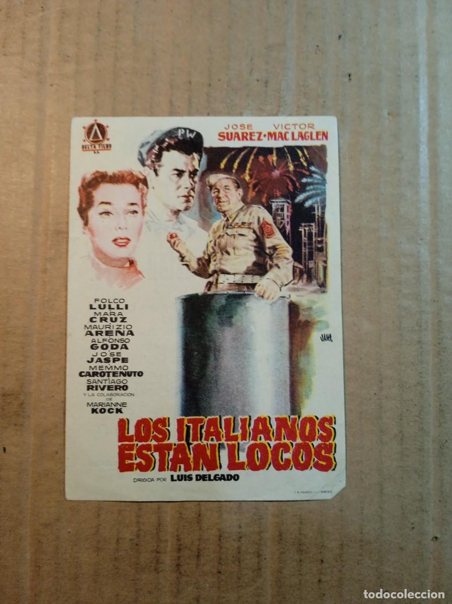 Kino: FOLLETO DE MANO CON PUBLICIDAD LOS ITALIANOS ESTAN LOCOS