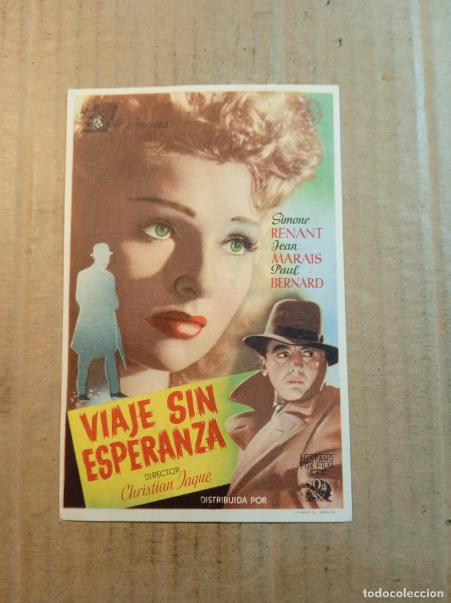 Cine: FOLLETO DE MANO CON PUBLICIDAD VIAJE SIN ESPERANZA