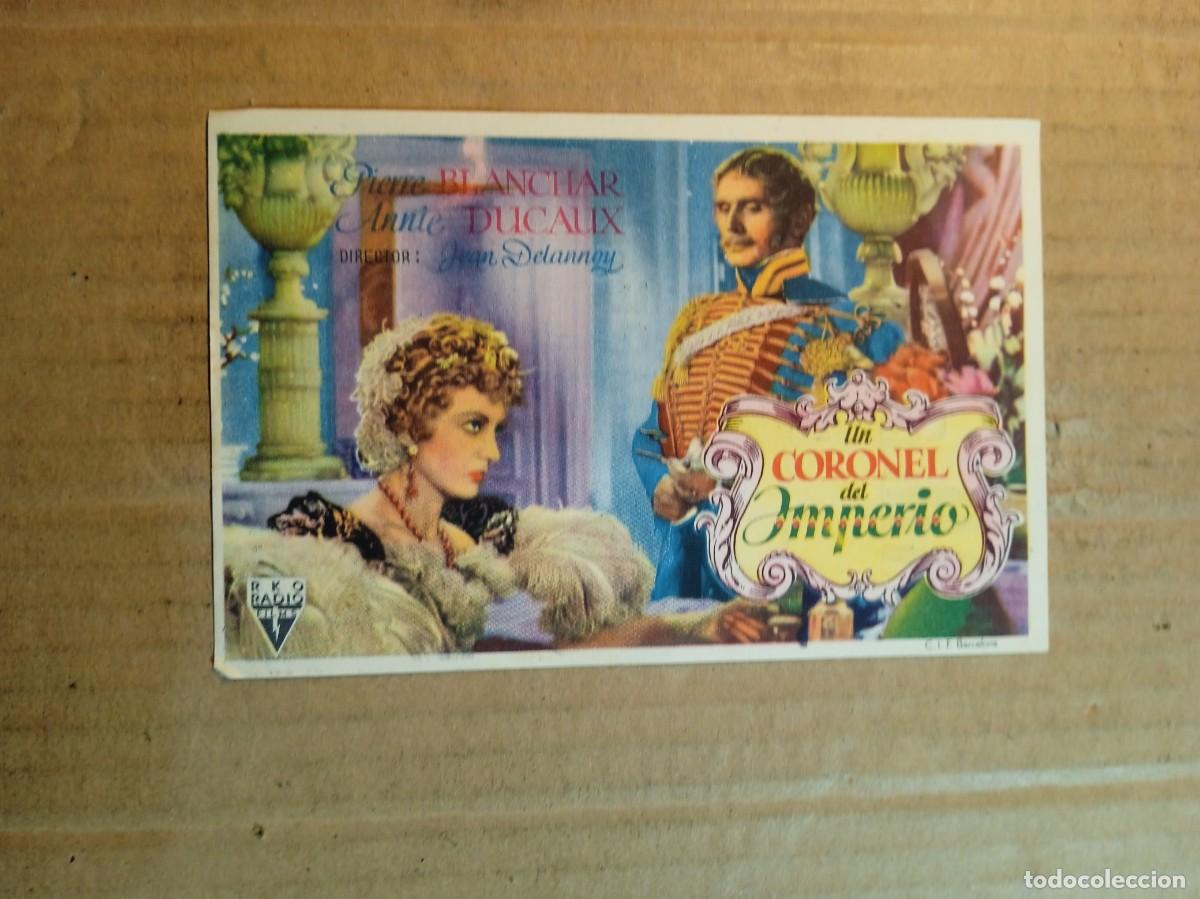 Folhetos de m&atilde;o de filmes antigos de cinema: FOLLETO DE MANO CON PUBLICIDAD UN CORONEL DEL IMPERIO