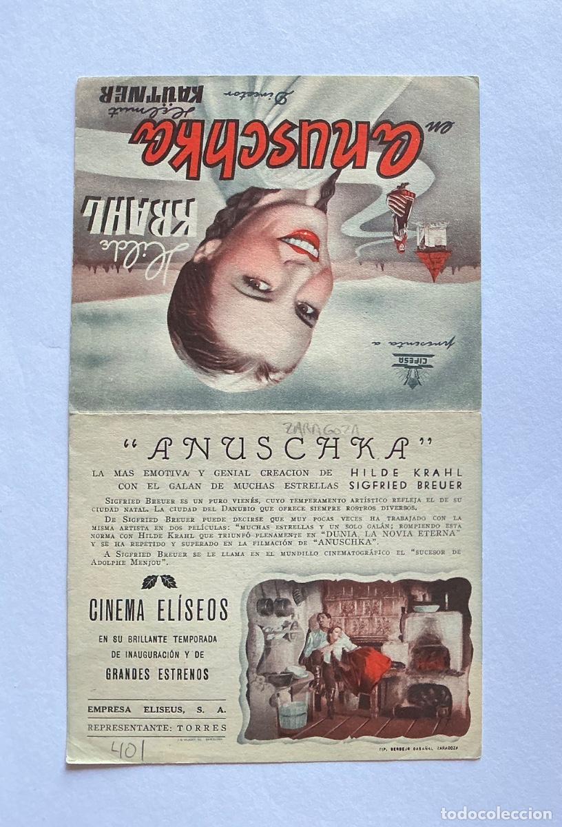 Kino: PROGRAMA DOBLE CIFESA ANUSCHKA HILDE KRAHL CINE CINEMA EL&Iacute;SEOS ZARAGOZA