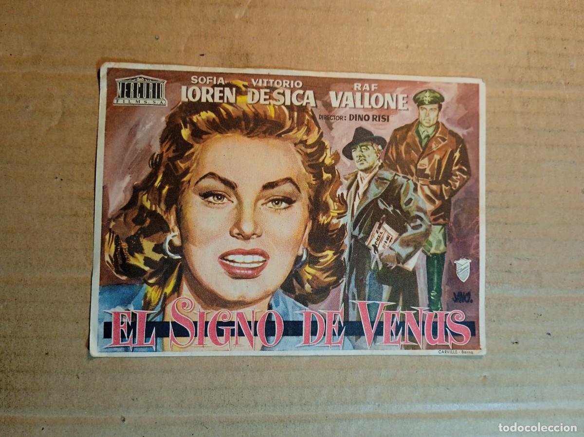 Kino: FOLLETO DE MANO CON PUBLICIDAD EL SIGNO DE VENUS