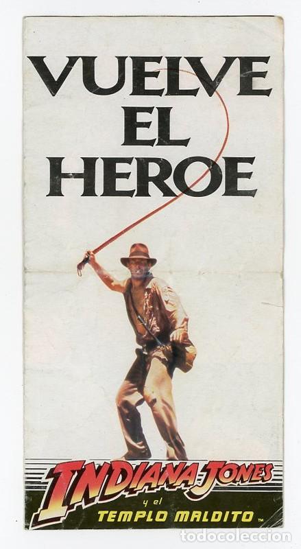Cine: INDIANA JONES Y EL TEMPLO MALDITO. FOLLETO DESPLEGABLE. 1984