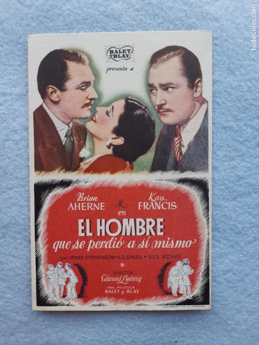 Cine: El Hombre que se Perdi&oacute; a S&iacute; Mismo. Brian Aherne, Kay Francis, Henry Stephenson.