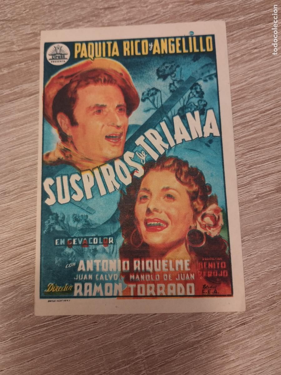 Cinema: SEV. PROGRAMA DE CINE. SUSPIROS DE TRIANA. CON PAQUITA RICO. CINE VENECIA. ZARAGOZA.
