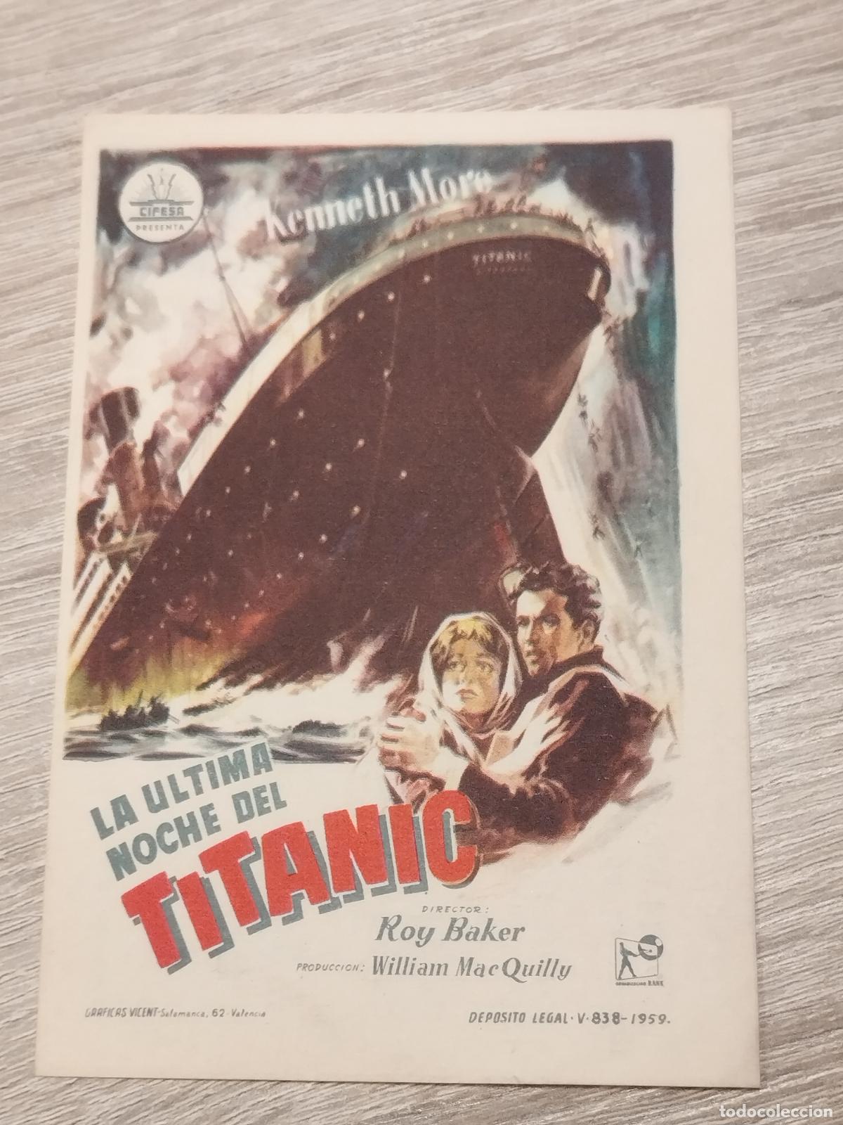 Cine: SEV. PROGRAMA DE CINE. LA &Uacute;LTIMA NOCHE DEL TITANIC. CINE MARIN. TERUEL.