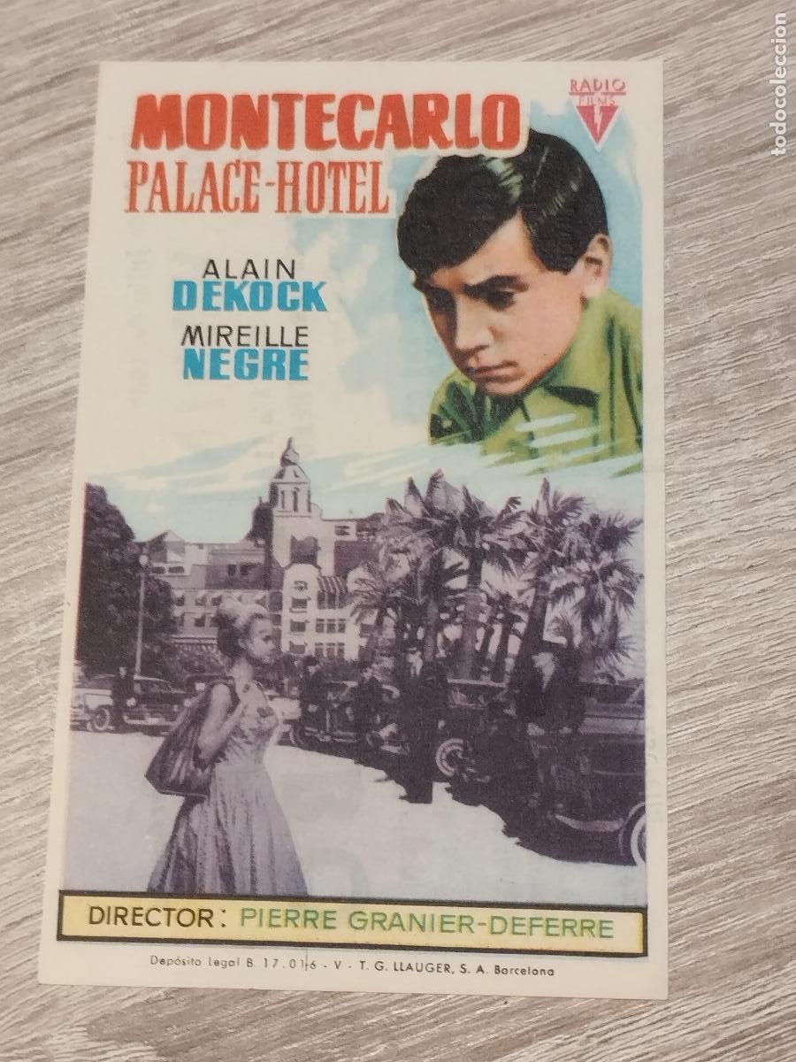 Kino: SEV. PROGRAMA DE CINE. MONTECARLO PALACE-HOTEL. CINE MARIN. TERUEL. REVERSO MAL IMPRESO.