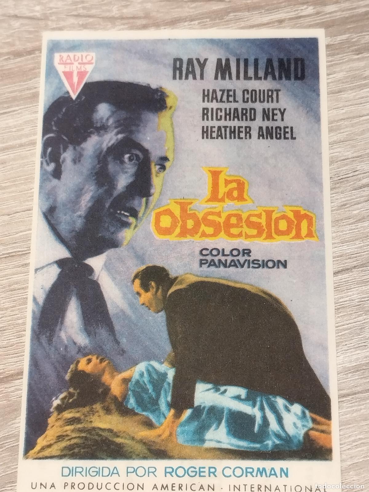 Cine: PROGRAMA DE CINE. LA OBSESION. CON RAY MILLAND. CINE MARIN. TERUEL. - Foto 1