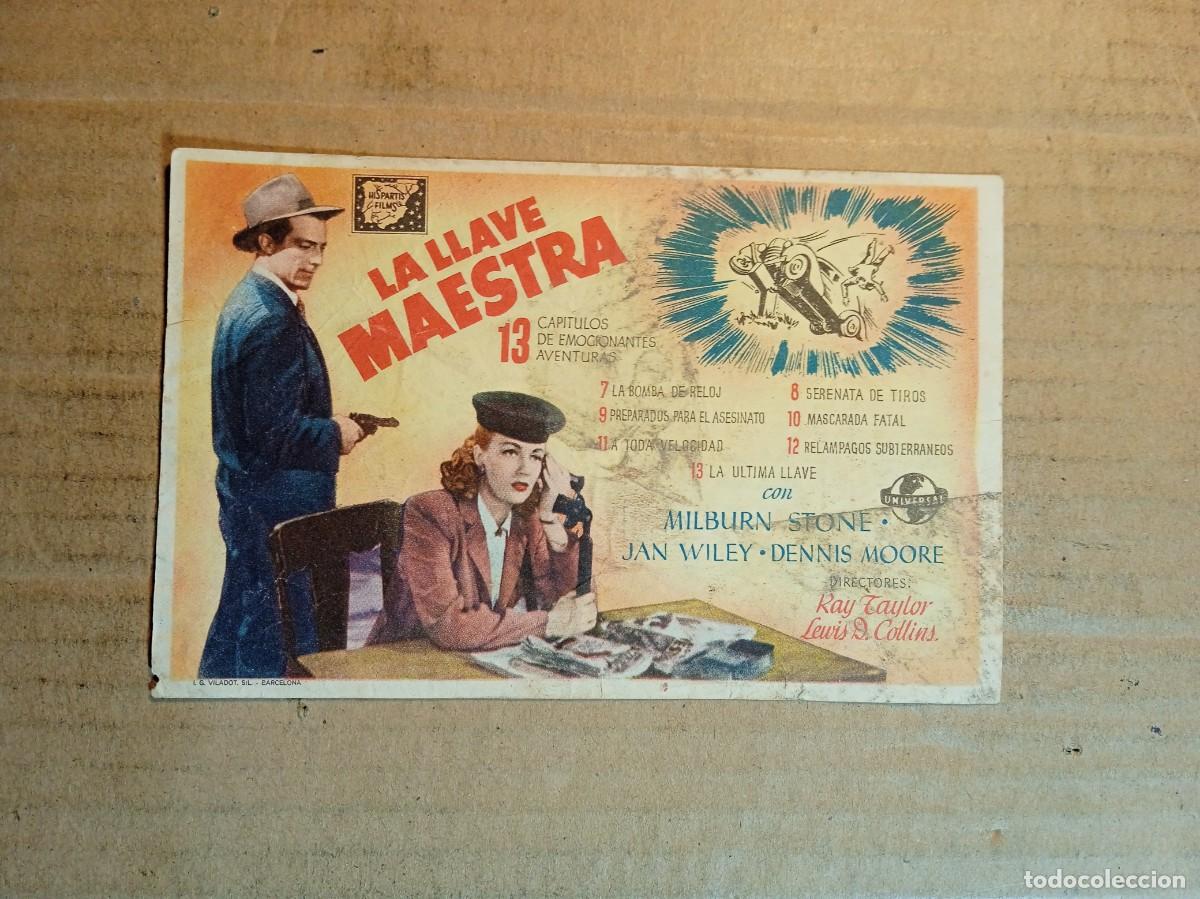  Flyers Publicitaires de films Anciens: FOLLETO DE MANO CON PUBLICIDAD LA LLAVE MAESTRA