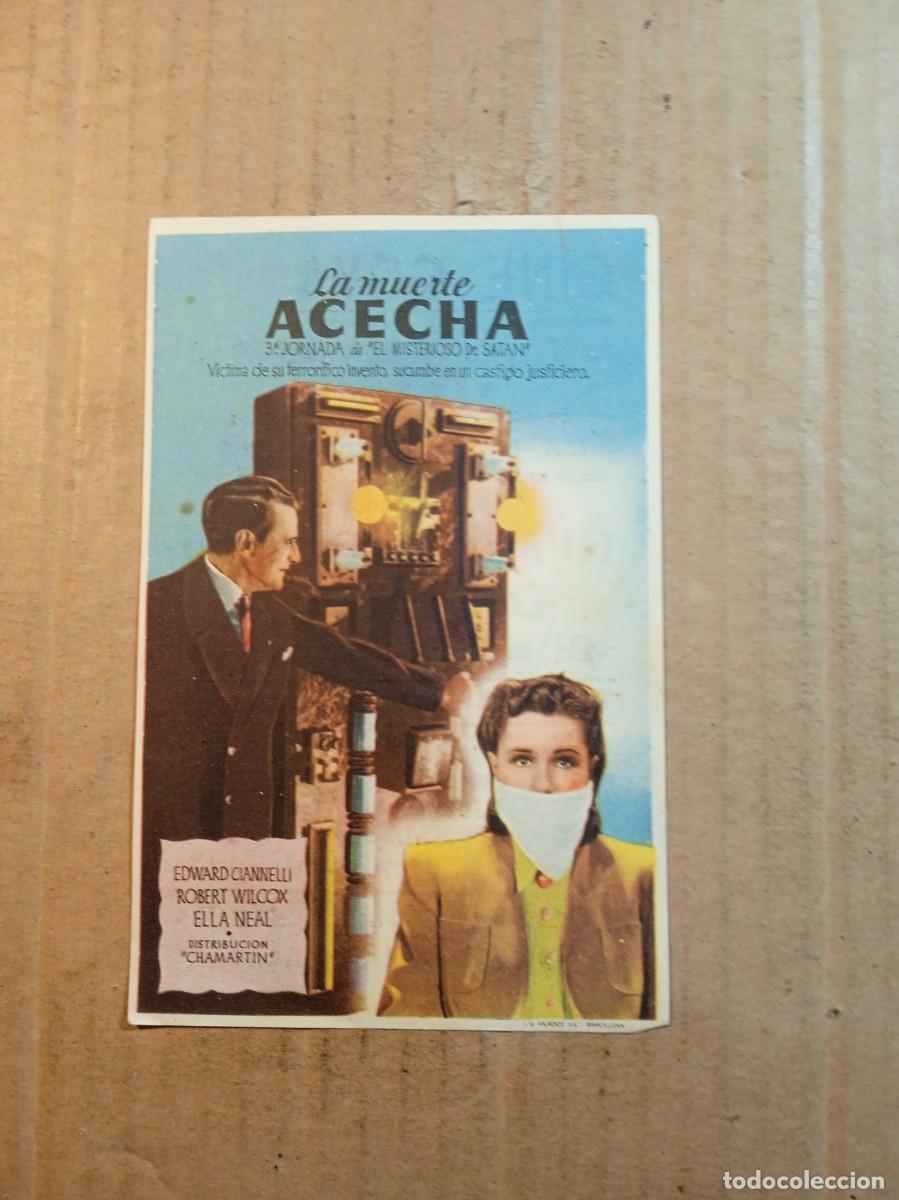 Cinema: FOLLETO DE MANO CON PUBLICIDAD LA MUERTE ACECHA