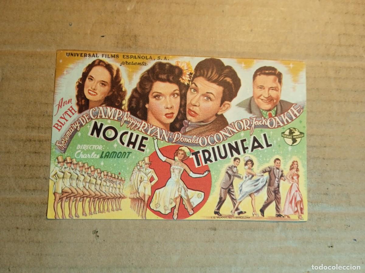 Kino: FOLLETO DE MANO CON PUBLICIDAD NOCHE TRIUNFAL