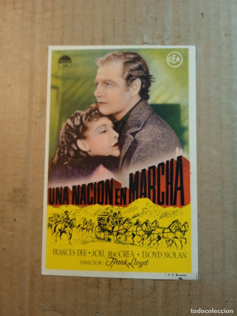 Cinema: FOLLETO DE MANO CON PUBLICIDAD UNA NACION EN MARCHA