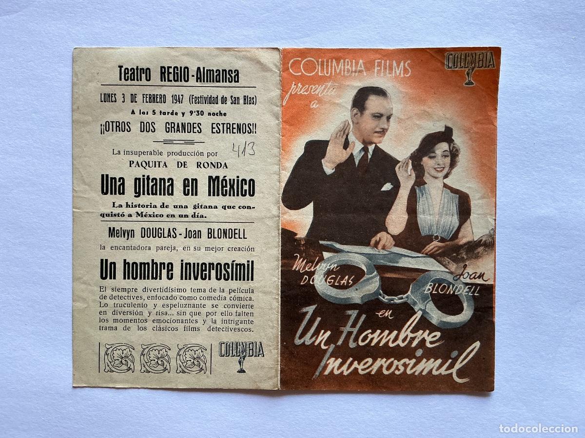 Kino: PROGRAMA DOBLE COLUMBIA UN HOMBRE INVEROS&Iacute;MIL MELVIN DOUGLAS CINE TEATRO REGIO ALMANSA ALBACETE
