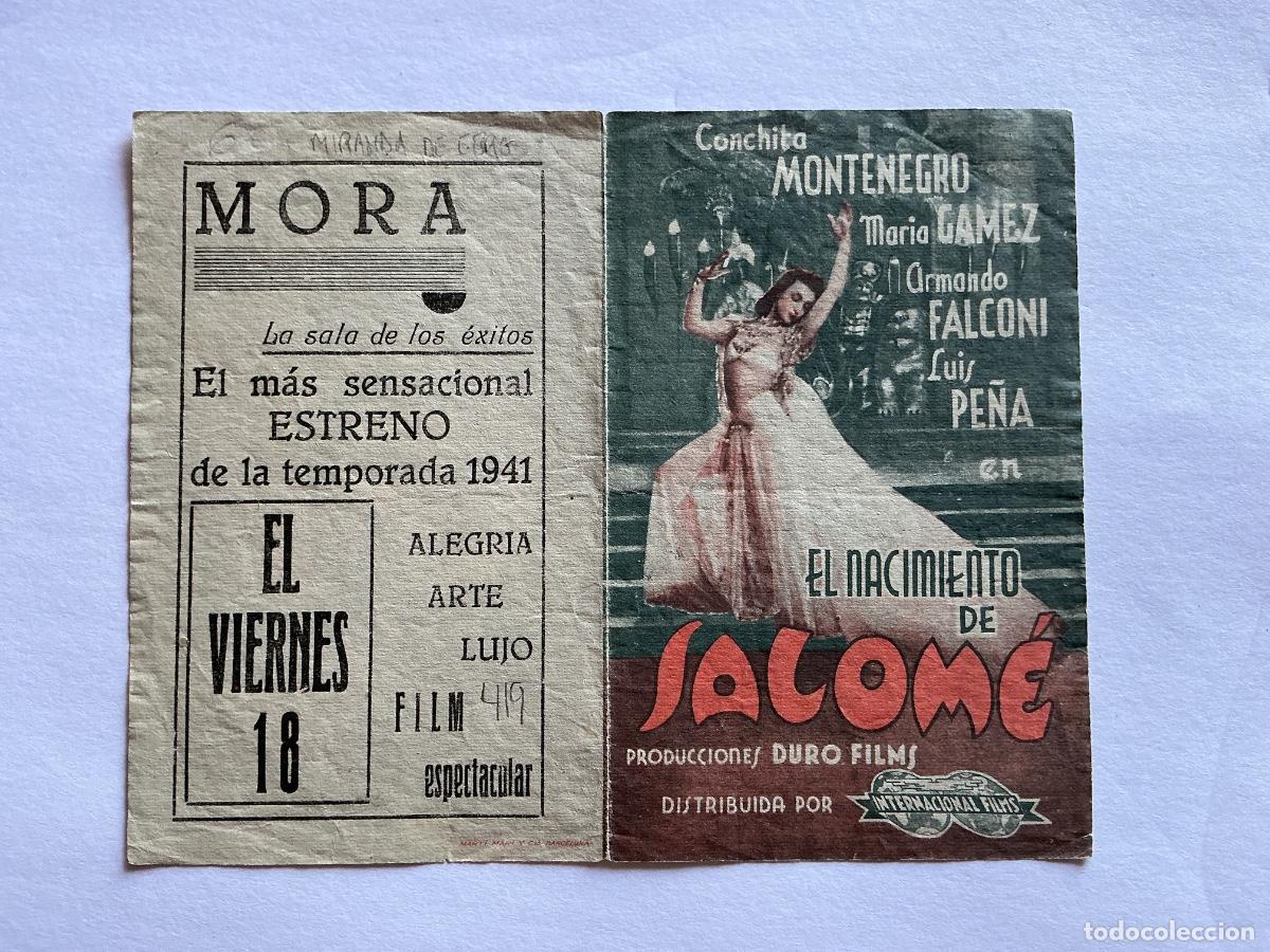  Flyers Publicitaires de films Anciens: PROGRAMA DOBLE EL NACIMIENTO DE SALOM&Eacute; LUIS PE&Ntilde;A CINE MORA MIRANDA DE EBRO BURGOS