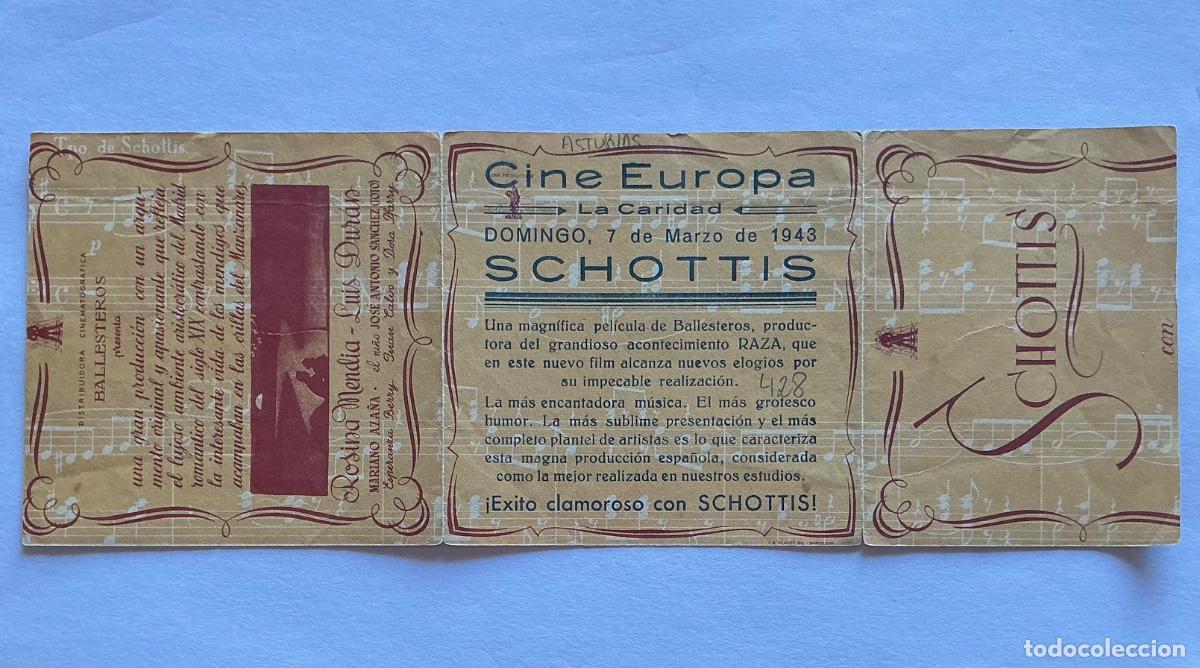 Cine: PROGRAMA TRIPLE SCHOTTIS ROSINA MENDIA CINE EUROPA LA CARIDAD A CARID&Aacute; ASTURIAS