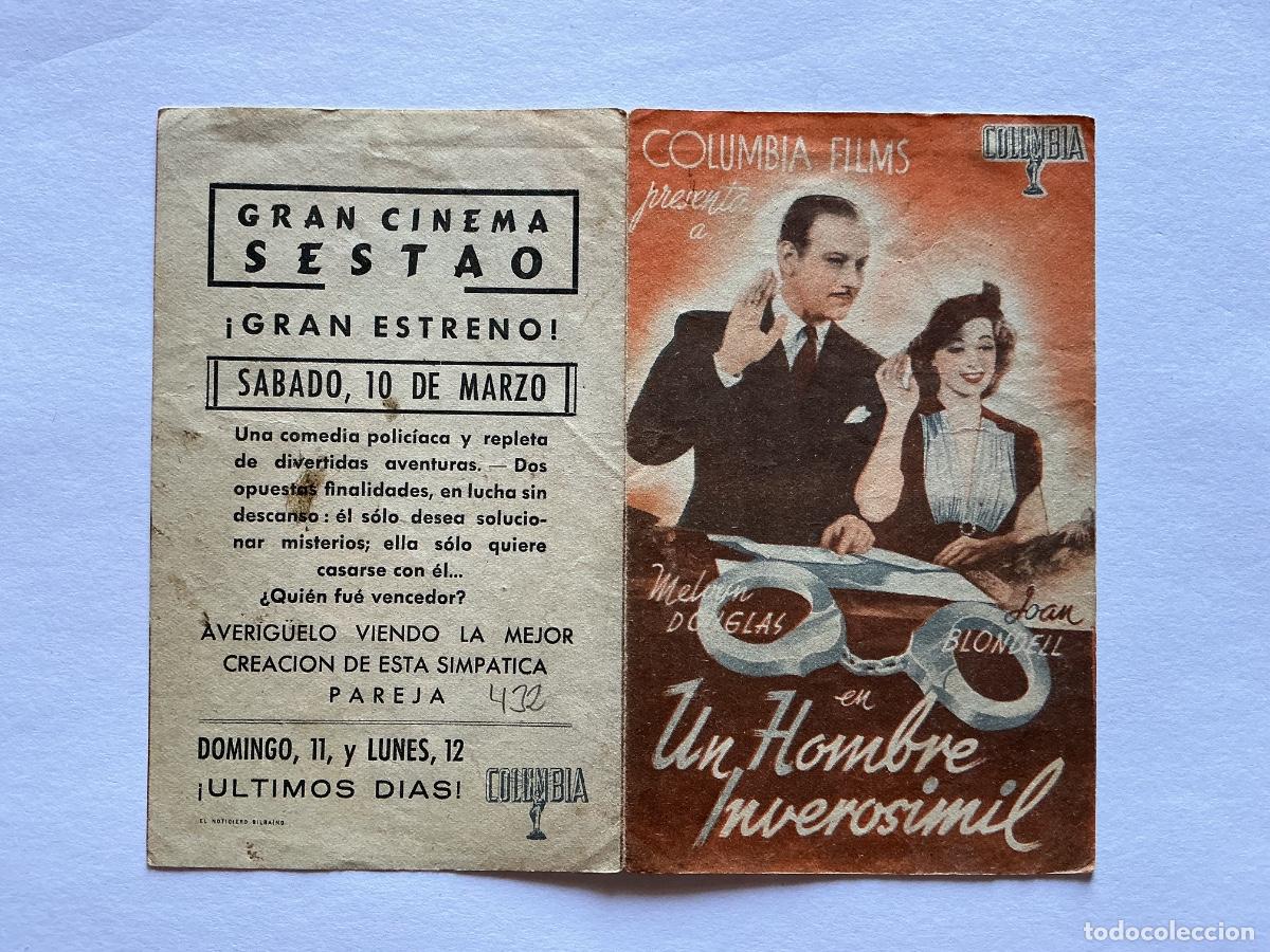 Kino: PROGRAMA DOBLE COLUMBIA UN HOMBRE INVEROS&Iacute;MIL JOAN BLONDELL CINE GRAN CINEMA SESTAO BILBAO