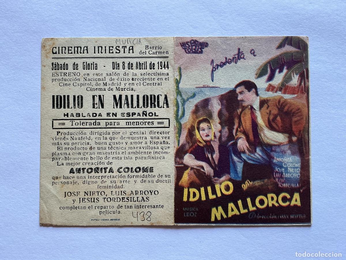 Cine: PROGRAMA DOBLE IDILIO EN MALLORCA JOS&Eacute; NIETO CINE CINEMA INIESTA BARRIO DEL CARMEN MURCIA