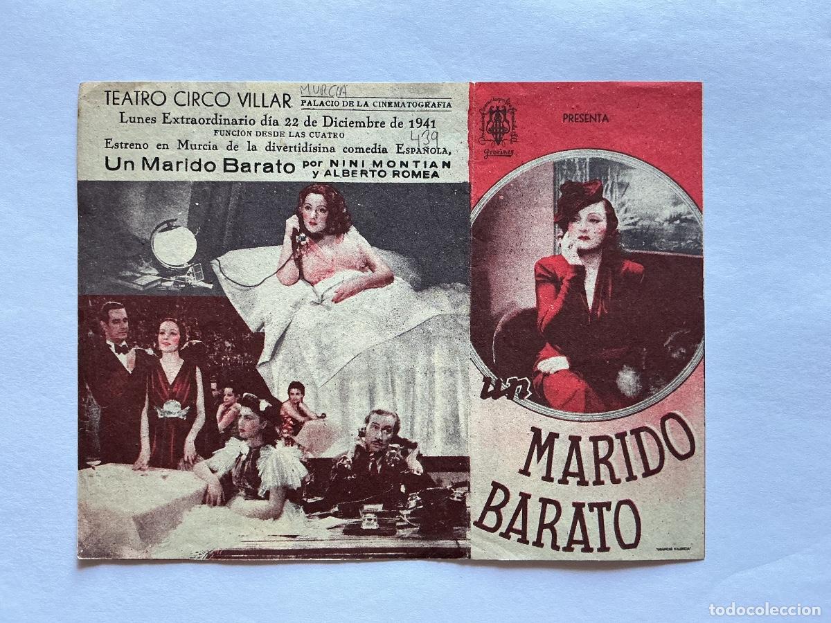 Kino: PROGRAMA DOBLE UN MARIDO BARATO NINI MONTIAN TEATRO CIRCO VILLAR MURCIA