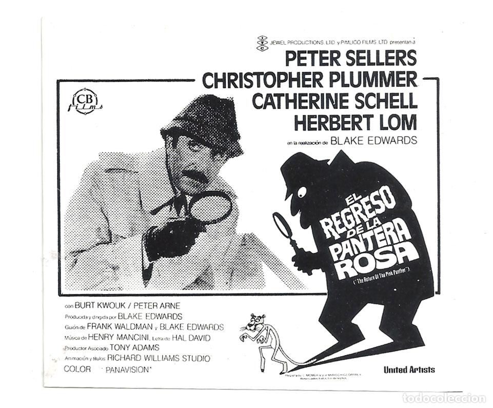 Kino: PTCC 845 EL REGRESO DE LA PANTERA ROSA PETER SELLERS BLAKE EDWARDS PROGRAMA CLICHE CB