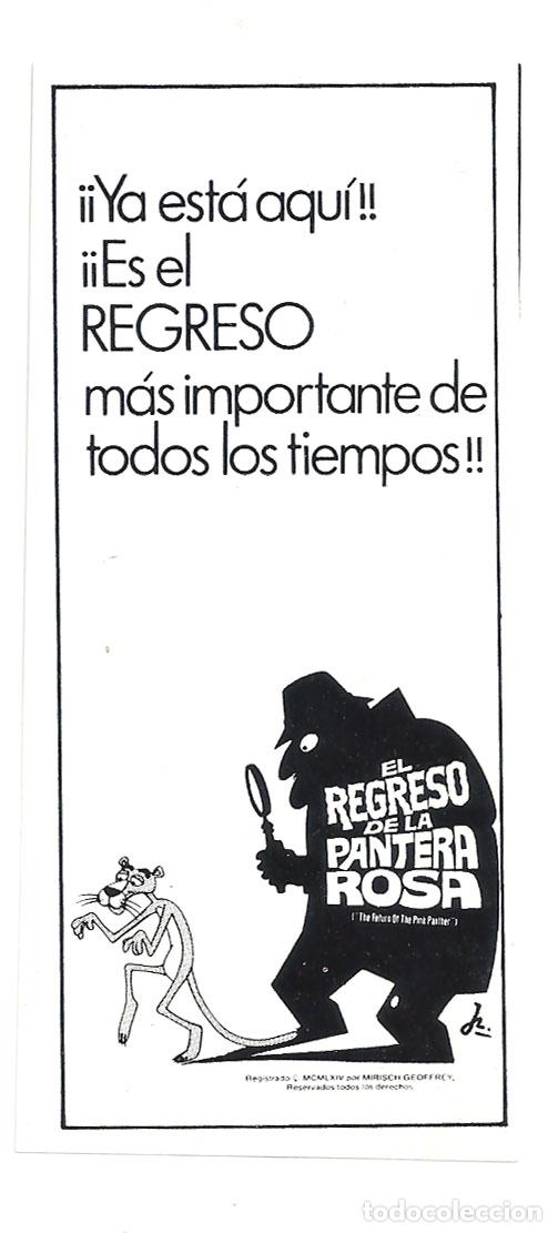 Kino: PTCC 845 EL REGRESO DE LA PANTERA ROSA PETER SELLERS BLAKE EDWARDS PROGRAMA CLICHE CB