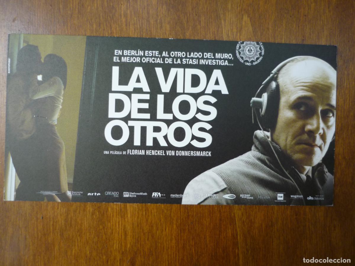 Cine: la vida de los otros - folleto mano invitacion preestreno - martina gedeck Sebastian Koch