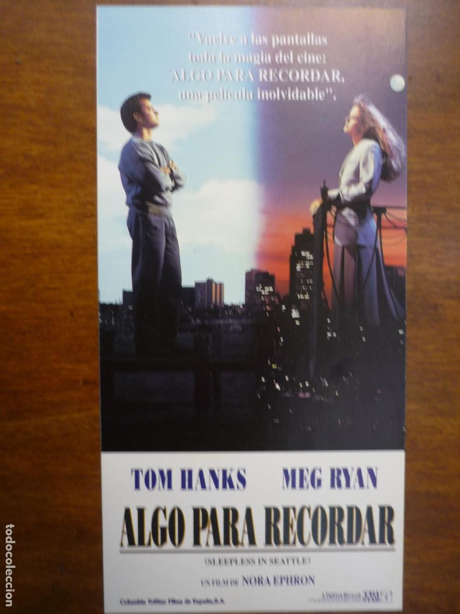 Cine: algo para recordar - folleto mano invitacion preestreno - meg ruan tom hanks