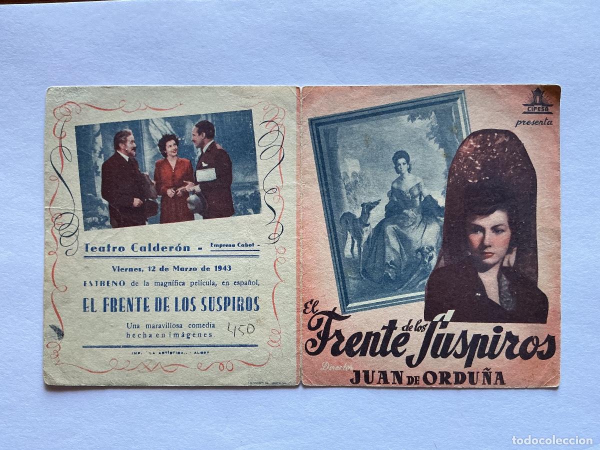 Cine: PROGRAMA DOBLE CIFESA EL FRENTE DE LOS SUSPIROS PASTORA PE&Ntilde;A CINE TEATRO CALDER&Oacute;N ALCOY ALICANTE