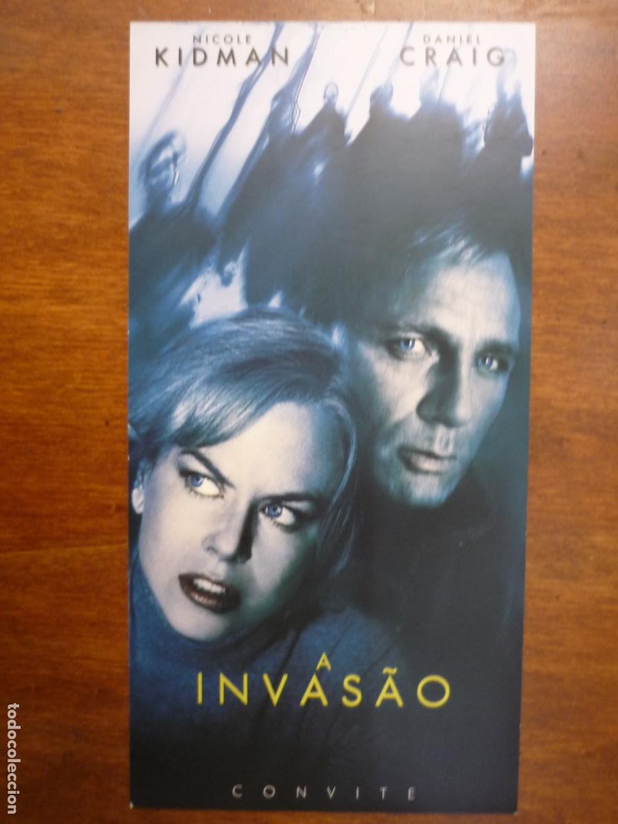 Cine: invasion - folleto mano invitacion preestreno portugal - nicole kidman daniel craig