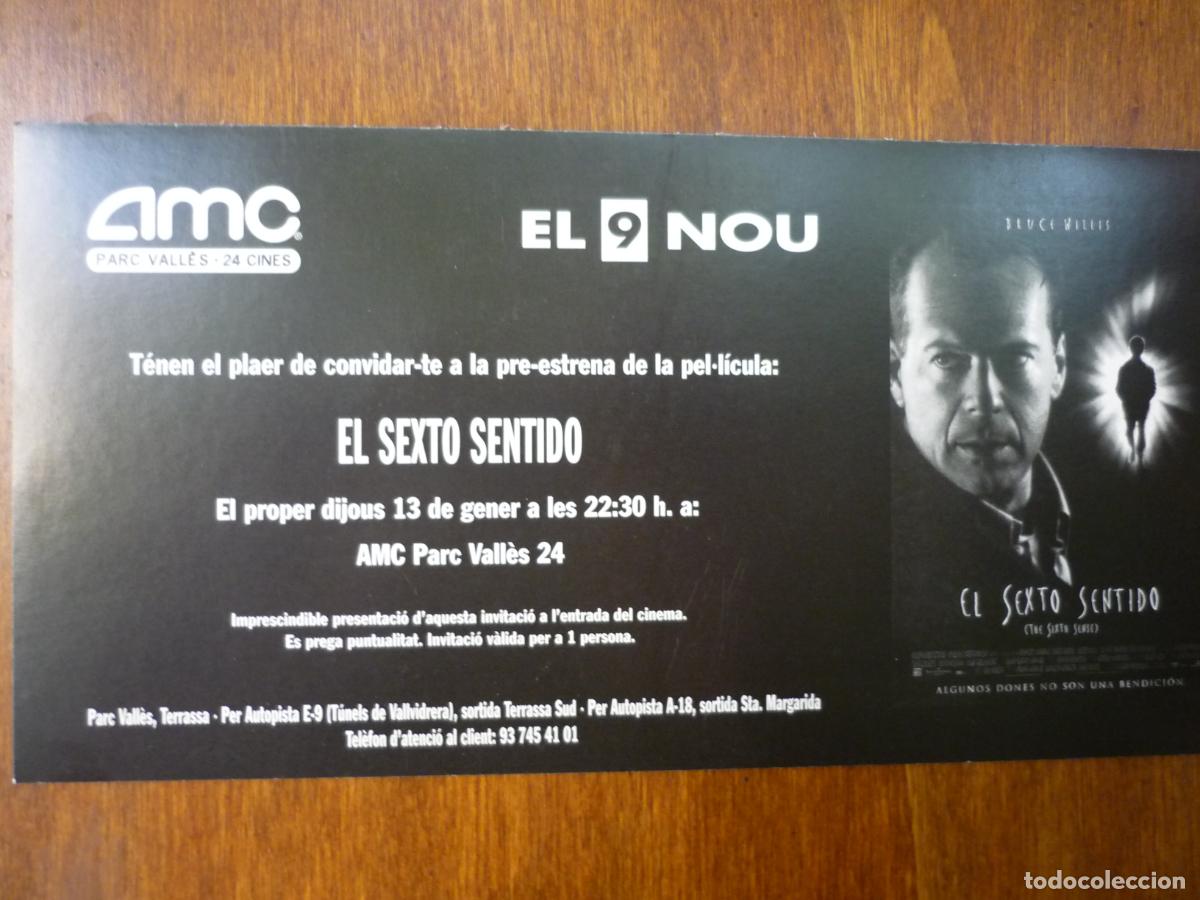 Cine: el sexto sentido - folleto mano invitacion preestreno bruce willis toni collette M. Night Shyamalan