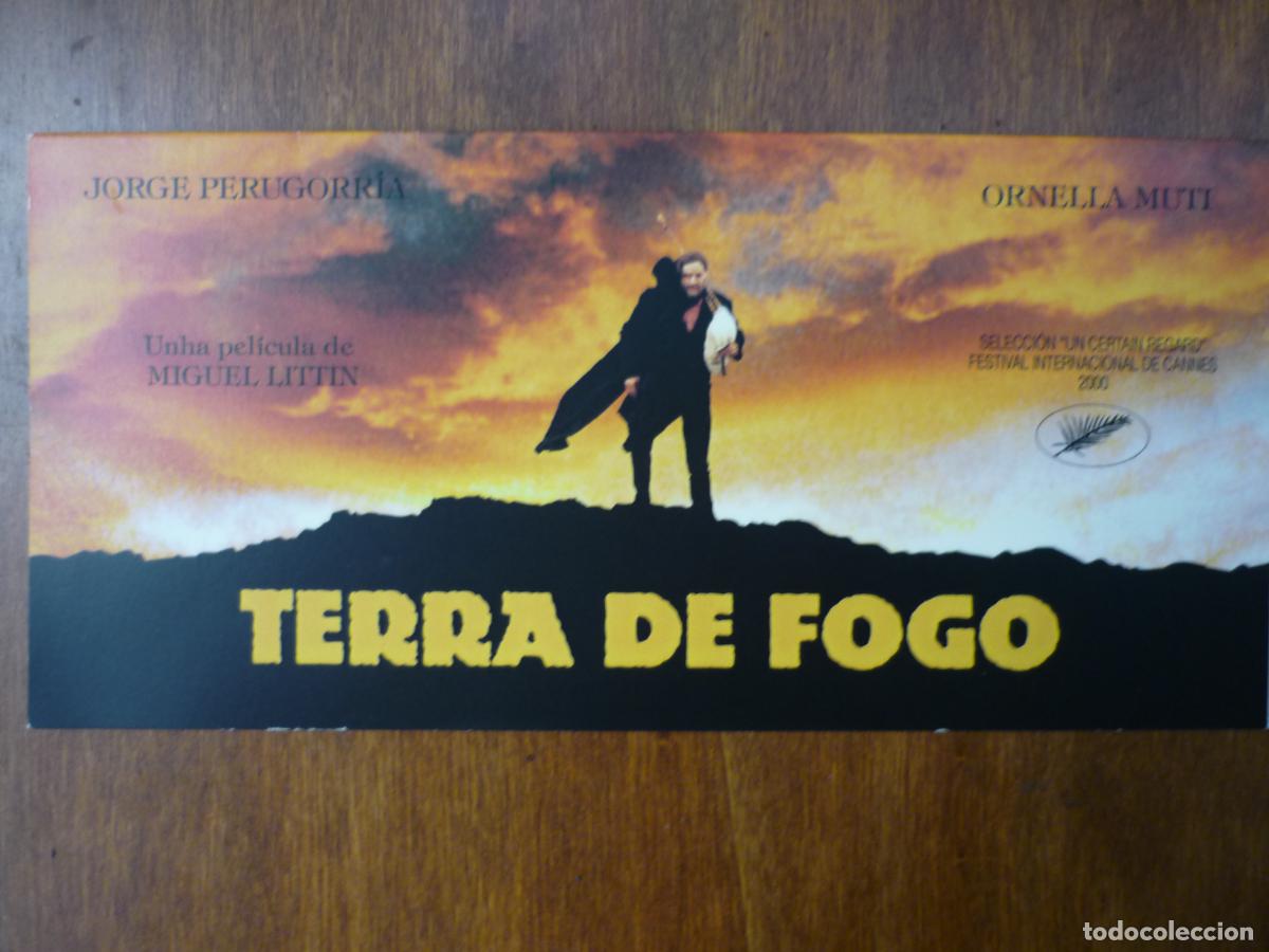 Cine: tierra de fuego - folleto mano invitacion preestreno galicia - ornella muti jorge purugorria -