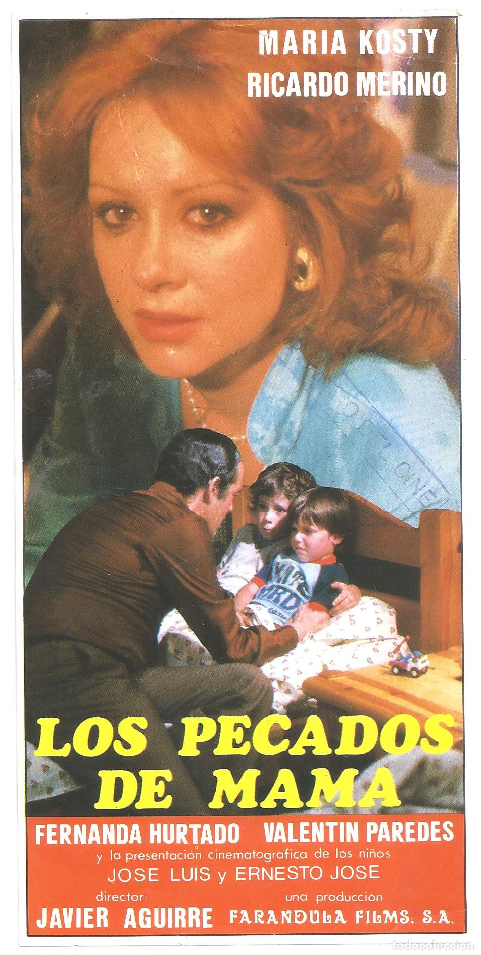 Cinema: PTCC 845 LOS PECADOS DE MAMA PROGRAMA SENCILLO MARIA KOSTY
