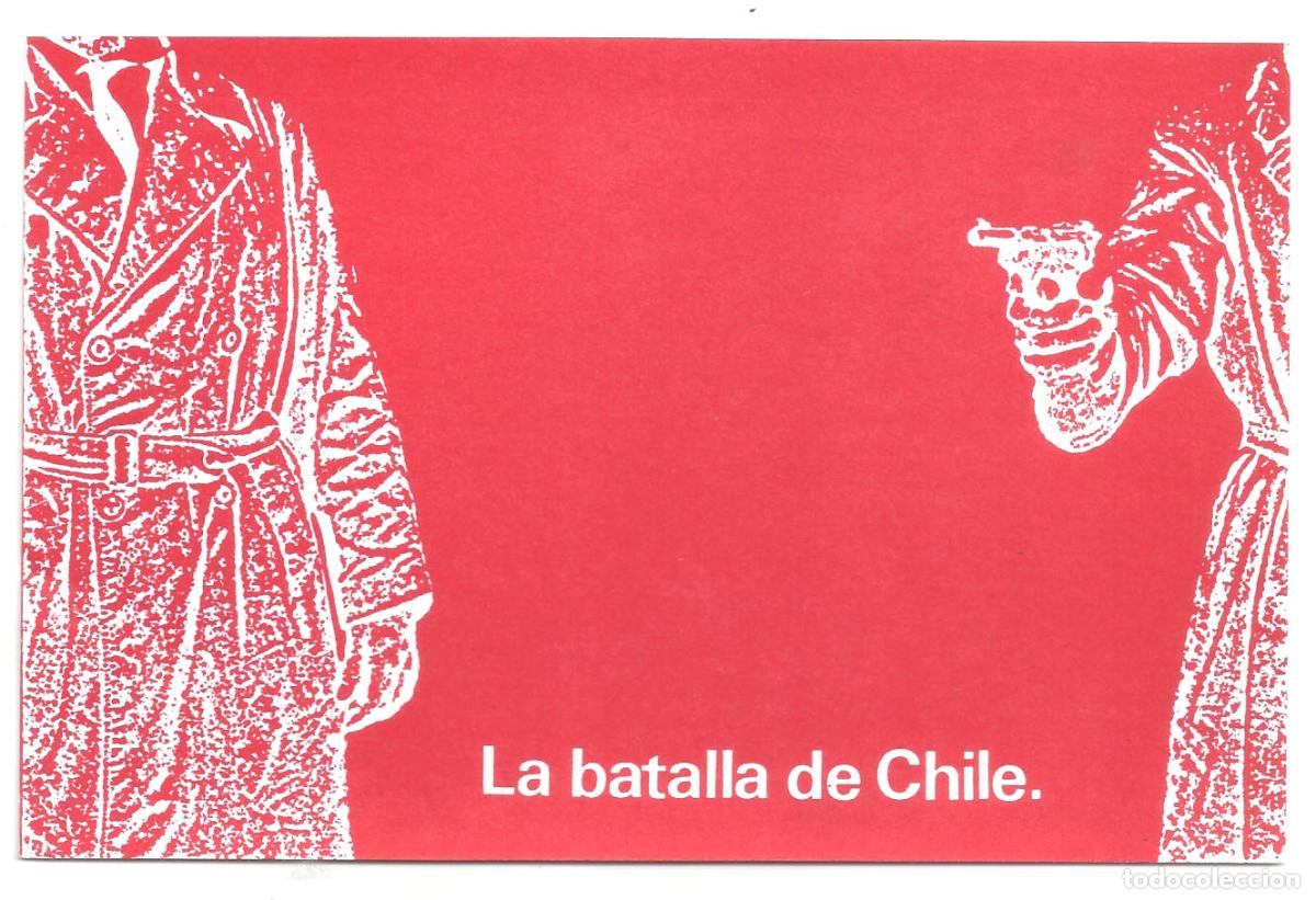  Flyers Publicitaires de films Anciens: PTCC 845 LA BATALLA DE CHILE PROGRAMA SENCILLO INVITACION FILMOTECA PATRICIO GUZMAN