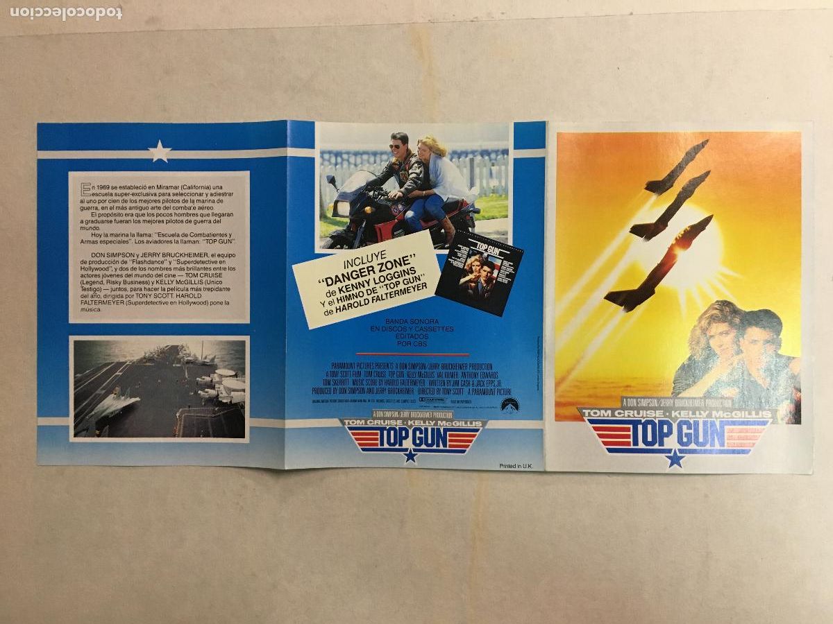 Cine: PTCC 845 TOP GUN PROGRAMA TRIPLE TOM CRUISE VAL KILMER KELLY MCGILLIS