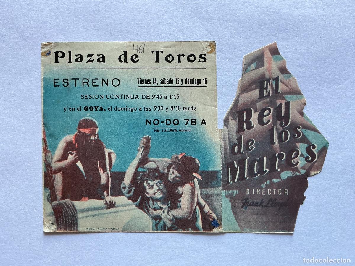 Kino: PROGRAMA DOBLE TROQUELADO EL REY DE LOS MARES JOHN CAROLL CINE PLAZA DE TOROS GANDIA VALENCIA