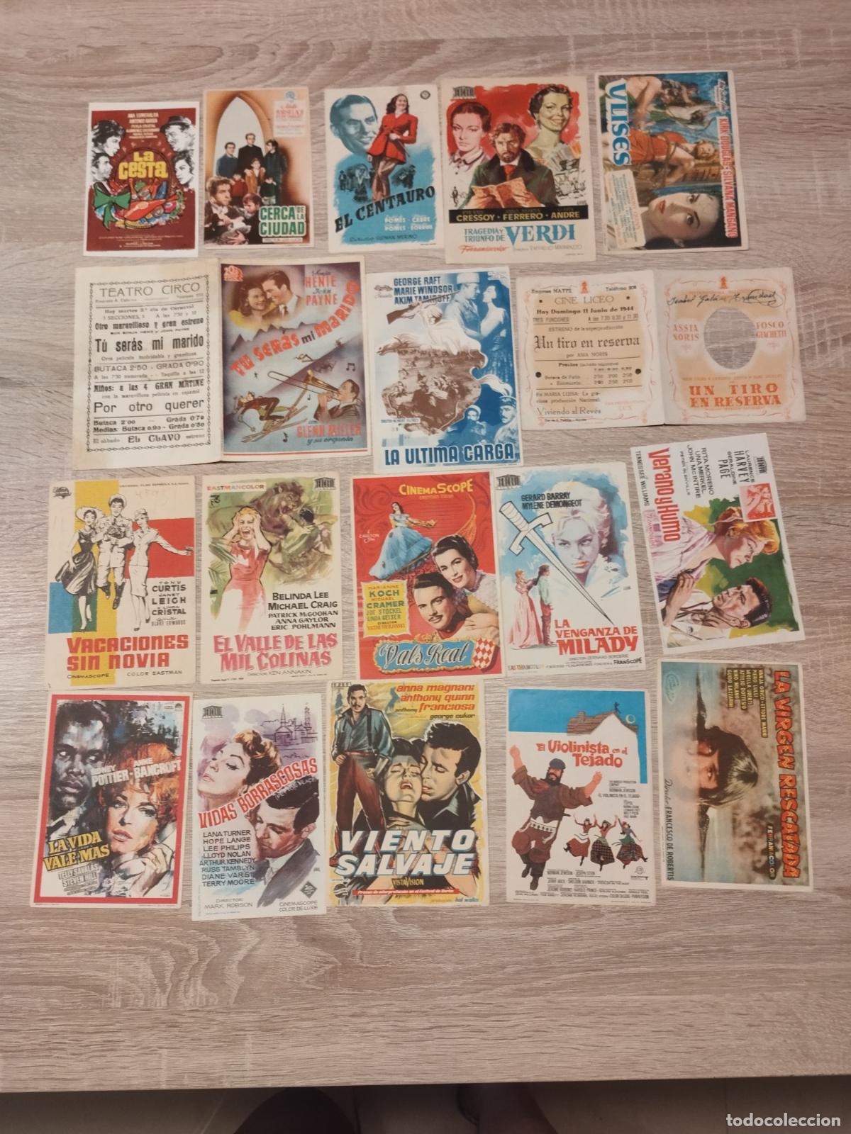 Flyers Publicitaires de Films Anciens: DAR. CONJUNTO DE 100 PROGRAMAS DE CINE. TODOS DISTINTOS CON Y SIN REVERSO. VER FOTOS