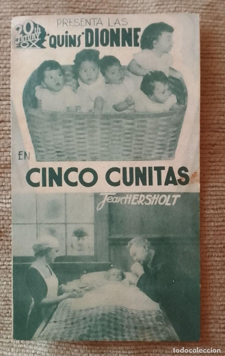 Cine: PROGRAMA DE CINE. CINCO CUNITAS. 1941. SALON GRANADOS. DE MANO. - Foto 1