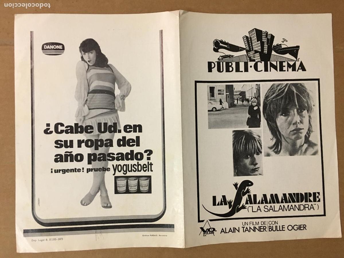 Kino: PTCC 847 LA SALAMANDRAS PROGRAMA DOBLE LOCAL PUBLI CINEMA ALAIN TANNER
