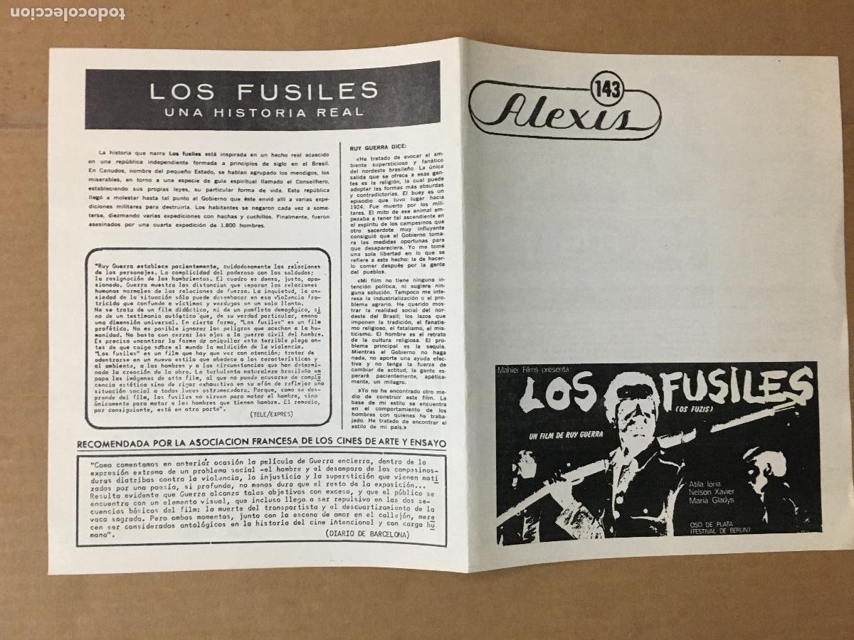Kino: PTCC 847 LOS FUSILES PROGRAMA DOBLE LOCAL ALEXIS RUY GUERRA