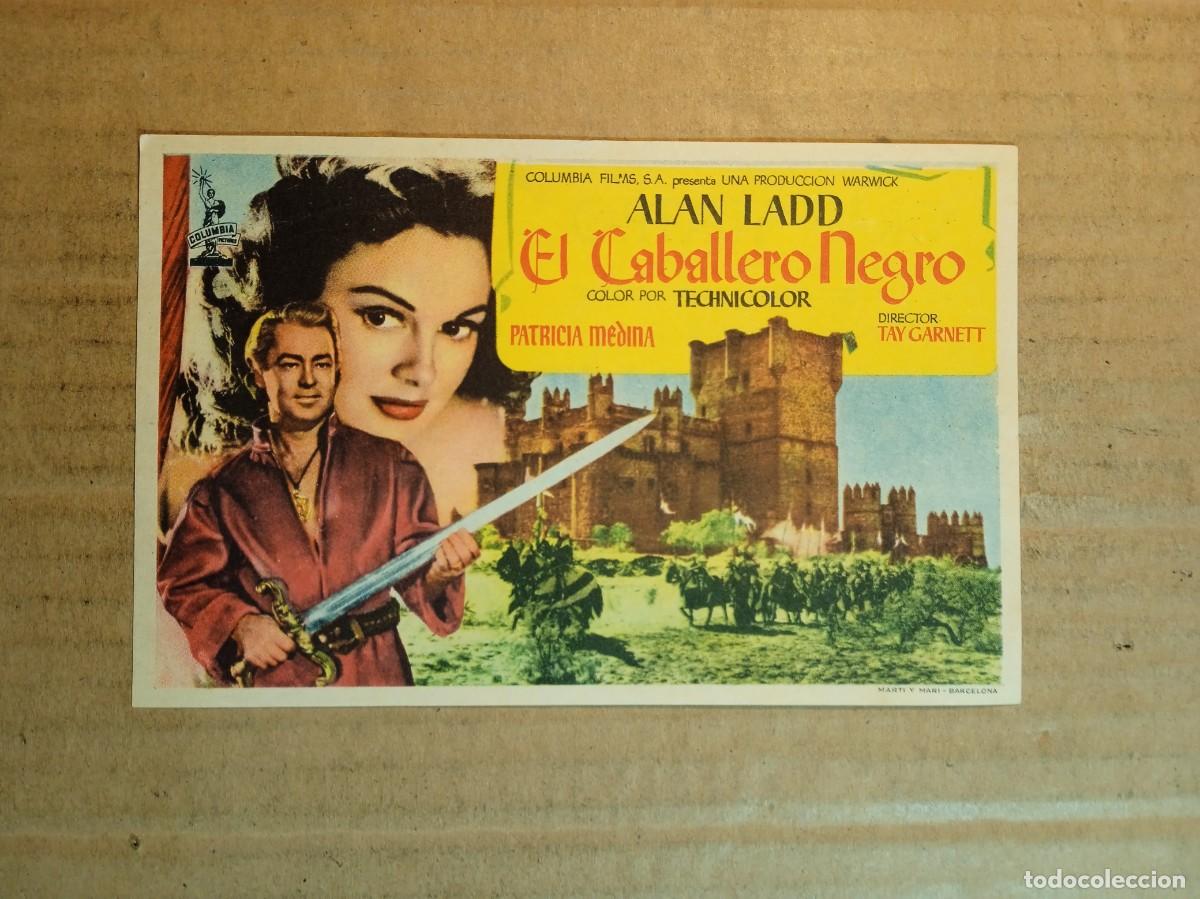 Cine: FOLLETO DE MANO CON PUBLICIDAD EL CABALLERO NEGRO