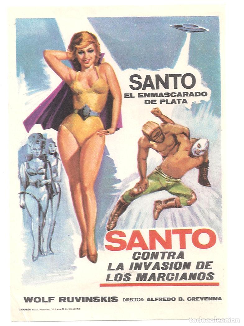 Cinema: PTCC 848 SANTO CONTRA LA INVASION DE LOS MARCIANOS PROGRAMA SENCILLO ENMASCARADO DE PLATA