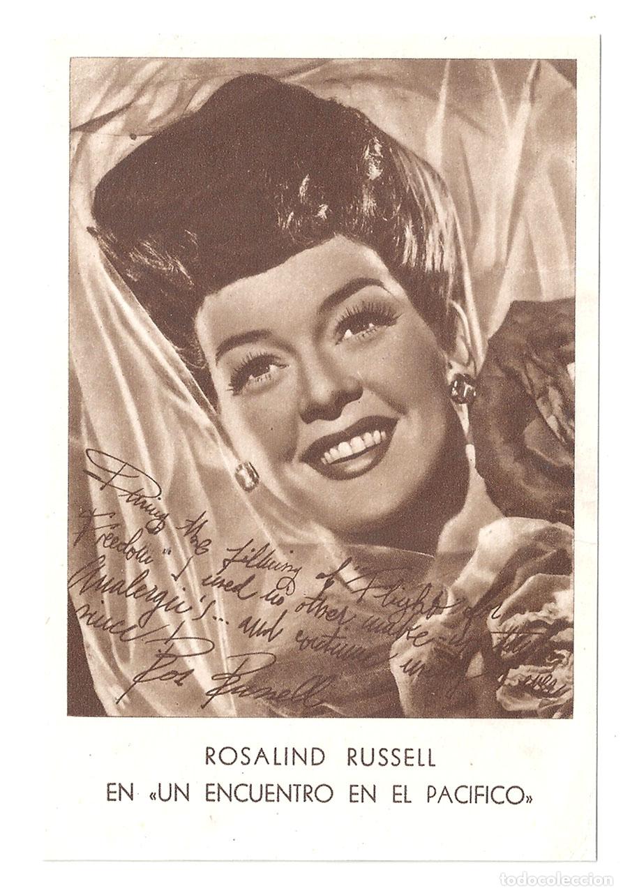 Kino: PTCC 848 UN ENCUENTRO EN EL PACIFICO PROGRAMA TARJETA LADESA ROSALIND RUSSELL