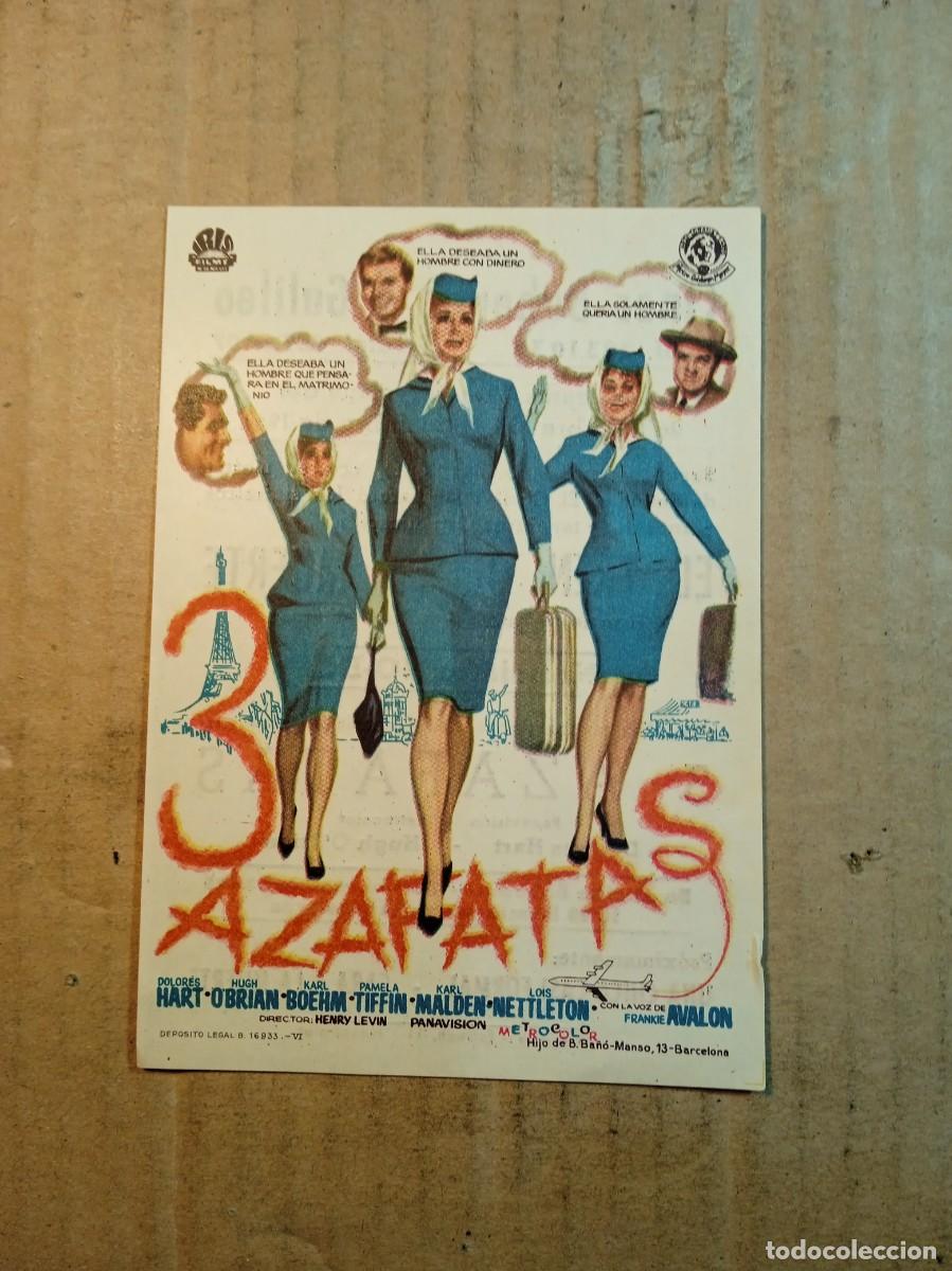 Kino: FOLLETO DE MANO CON PUBLICIDAD 3 AZAFATAS