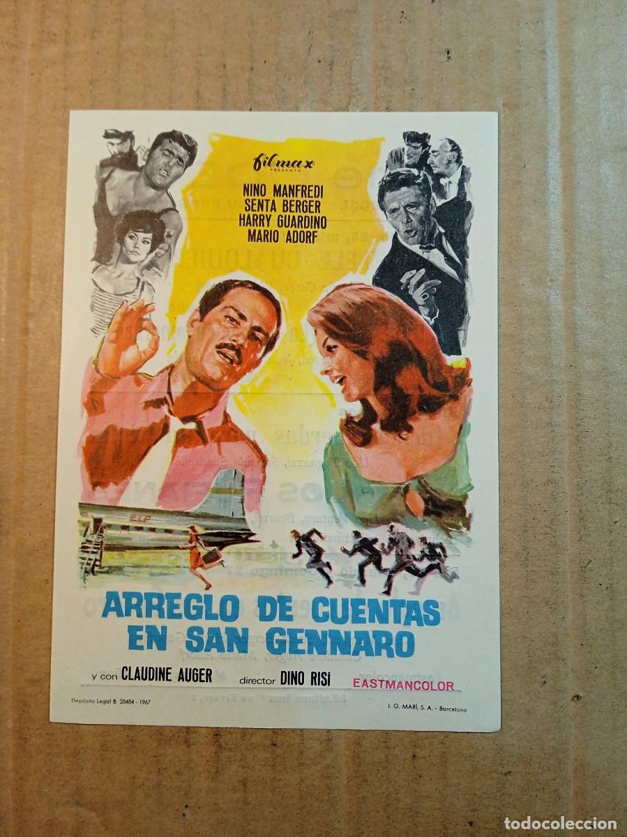 Kino: FOLLETO DE MANO CON PUBLICIDAD ARREGLO DE CUENTAS EN SAN GENNARO