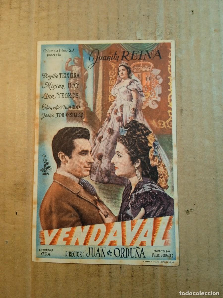  Flyers Publicitaires de films Anciens: FOLLETO DE MANO CON PUBLICIDAD VENDAVAL