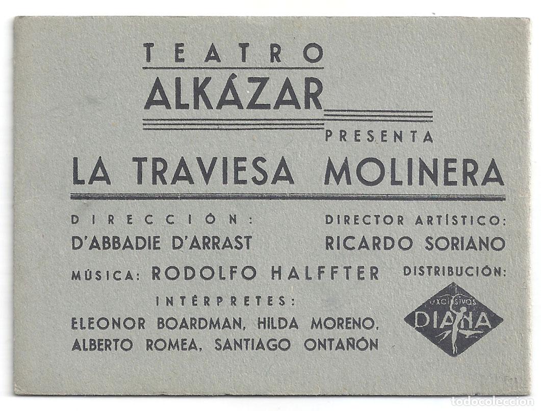 Cinema: PTCC 848 LA TRAVIESA MOLINERA PROGRAMA TROQUELADO DESPLEGABLE MANUEL ARBO HILDA MORENO B