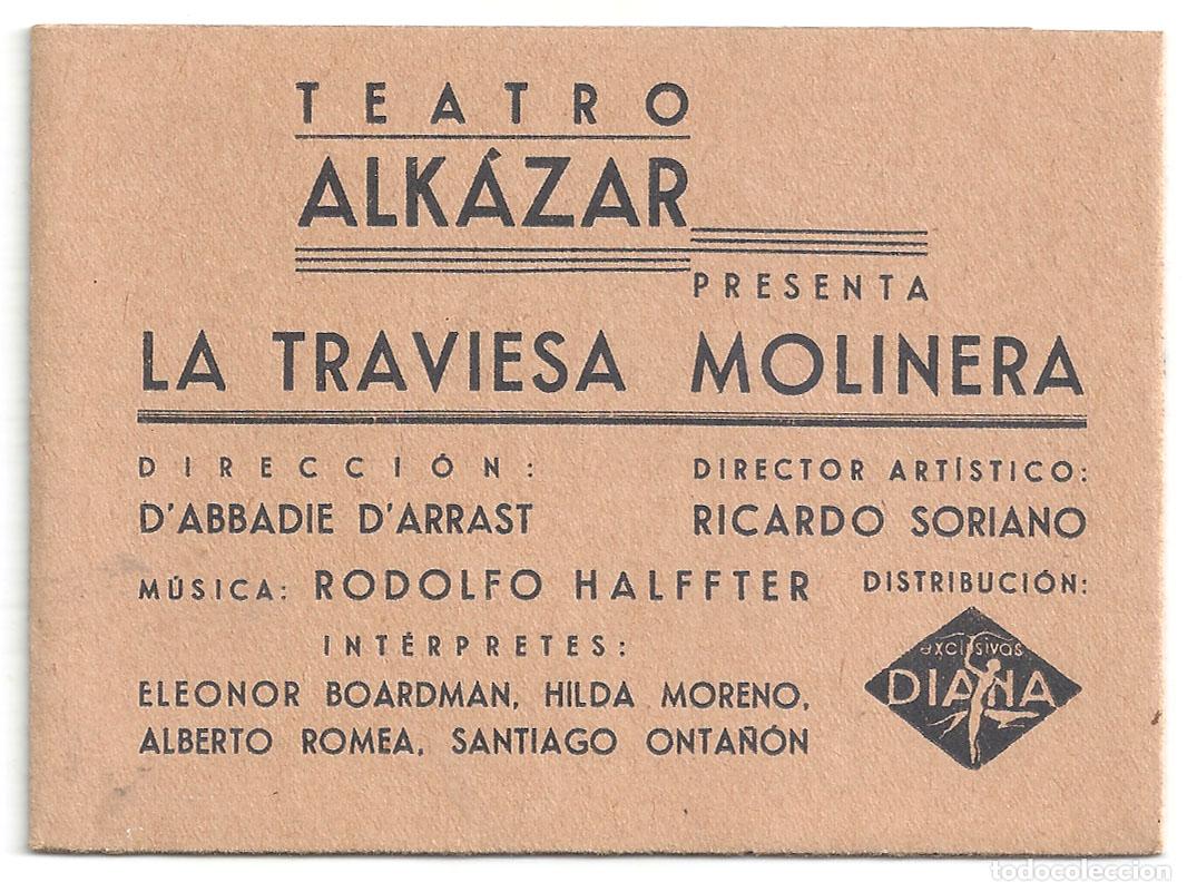 Cine: PTCC 848 LA TRAVIESA MOLINERA PROGRAMA TROQUELADO DESPLEGABLE MANUEL ARBO HILDA MORENO A