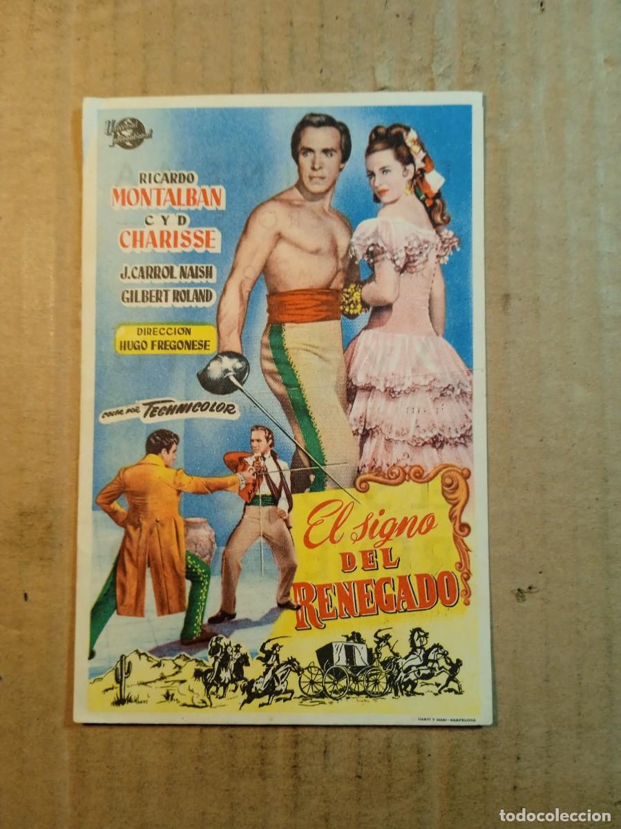  Flyers Publicitaires de films Anciens: FOLLETO DE MANO CON PUBLICIDAD EL SIGNO DEL RENEGADO