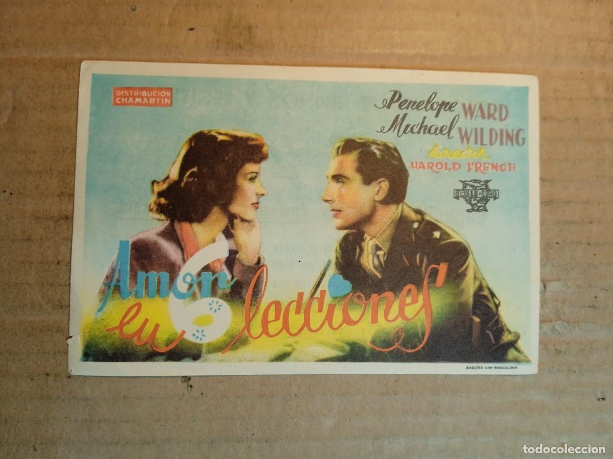  Flyers Publicitaires de films Anciens: FOLLETO DE MANO CON PUBLICIDAD AMOR EN LECCIONES